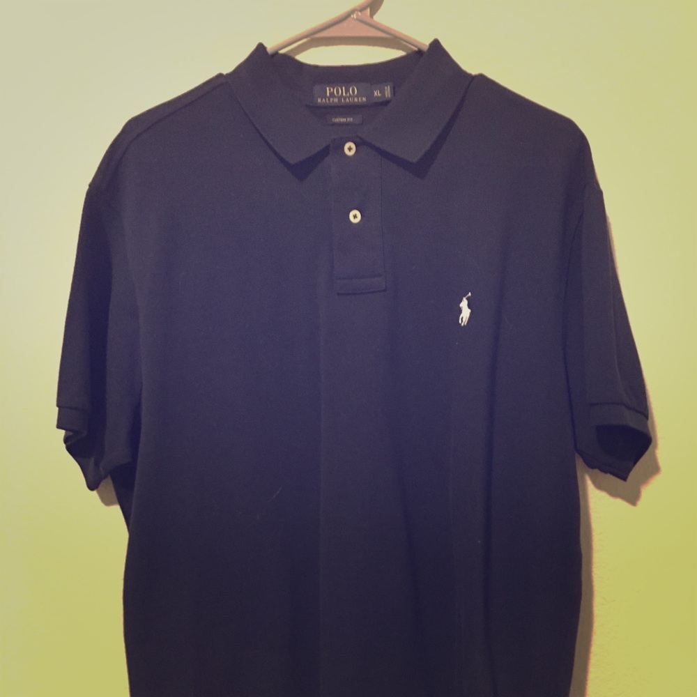 Xl black polo with white horse worn once